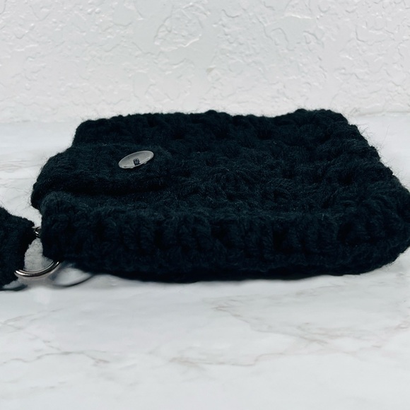 Black Crochet Wristlet Bag - Picture 7 of 11